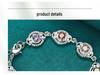 West Lake Beauty Multicolor Zircon Silver Bracelet for Women