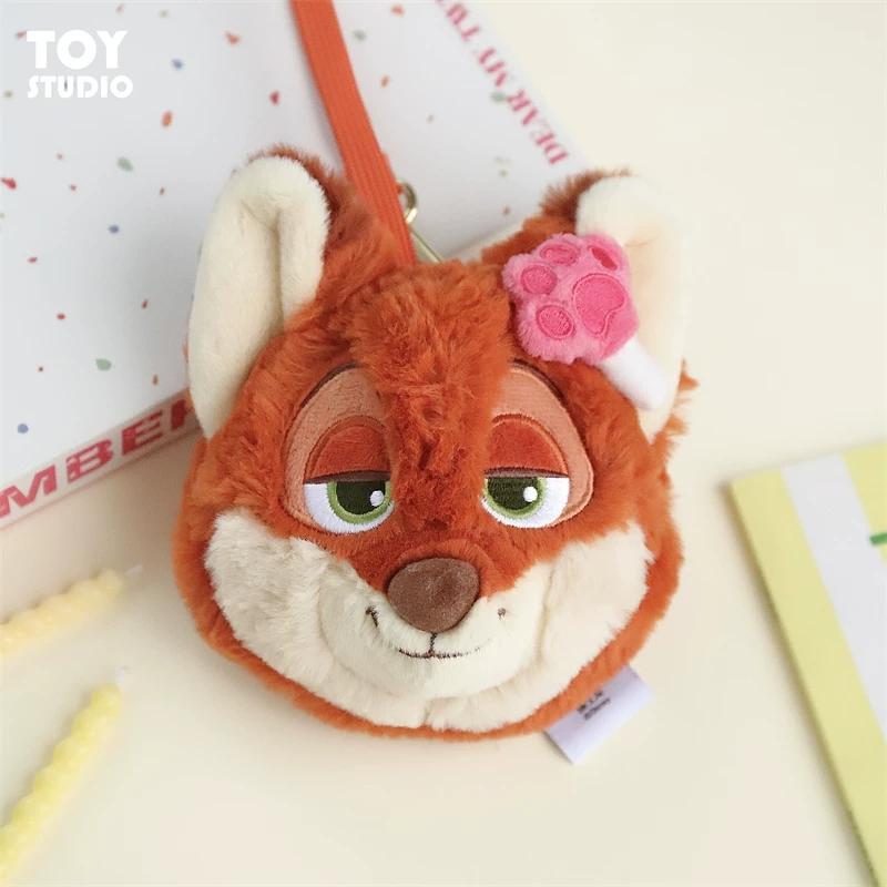 

Zootopia Judy Nick Leopard Officer Wallet Earphone Bag Key Pouch Portable Storage Bag Cartoon Plush Decoration Birthday Toy Gift