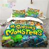 My Singing Monsters Videospiel Zeichentrick Bettwäsche Set Einzelbett Twin Full Queen King Size Bettwäsche Set Erwachsener Kind Schlafzimmer Bettwäsche Geschenk