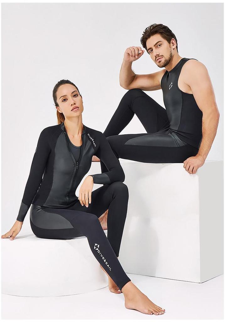 2MM Men's & Women's Sleeveless Smoothskin Wetsuit Vest - Sun Protection & Jellyfish Shield for Snorkeling & Surfing