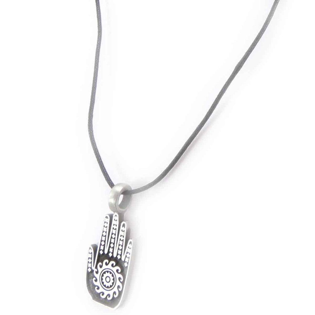 Les Trésors De Lily [J8501] - Black 'Fatma' Designer Necklace