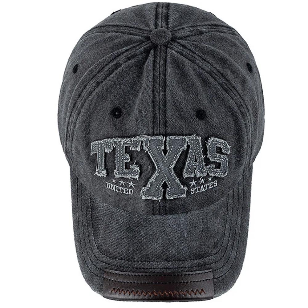 Unisex Vintage Classic Baseball Cap TEXAS Letter Embroidery Washed Cotton Chic Cap For Man Women Outdoor Casual Dad Hats