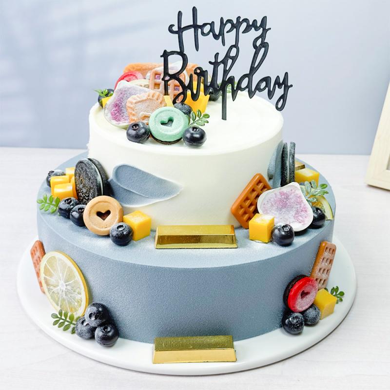 2025 Europäisches zweistöckiges Obstkuchenmodell für Ausstellungszwecke