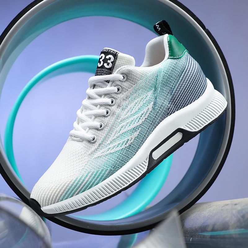Men s Trendy Korean Style 6cm Height-Boosting Breathable Mesh Sports Shoes 38