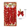 Mini Christmas Bow Glitter Gold Silver Xmas Tree Bowknots Pendants DIY Gifts Wrapping Decors New Year Party Garland Ornaments