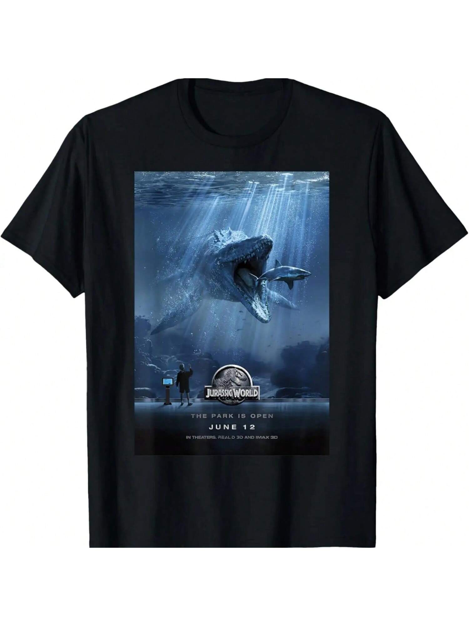 Mosasaurus Movie Poster Graphic T-Shirt T-Shirt S разноцветный