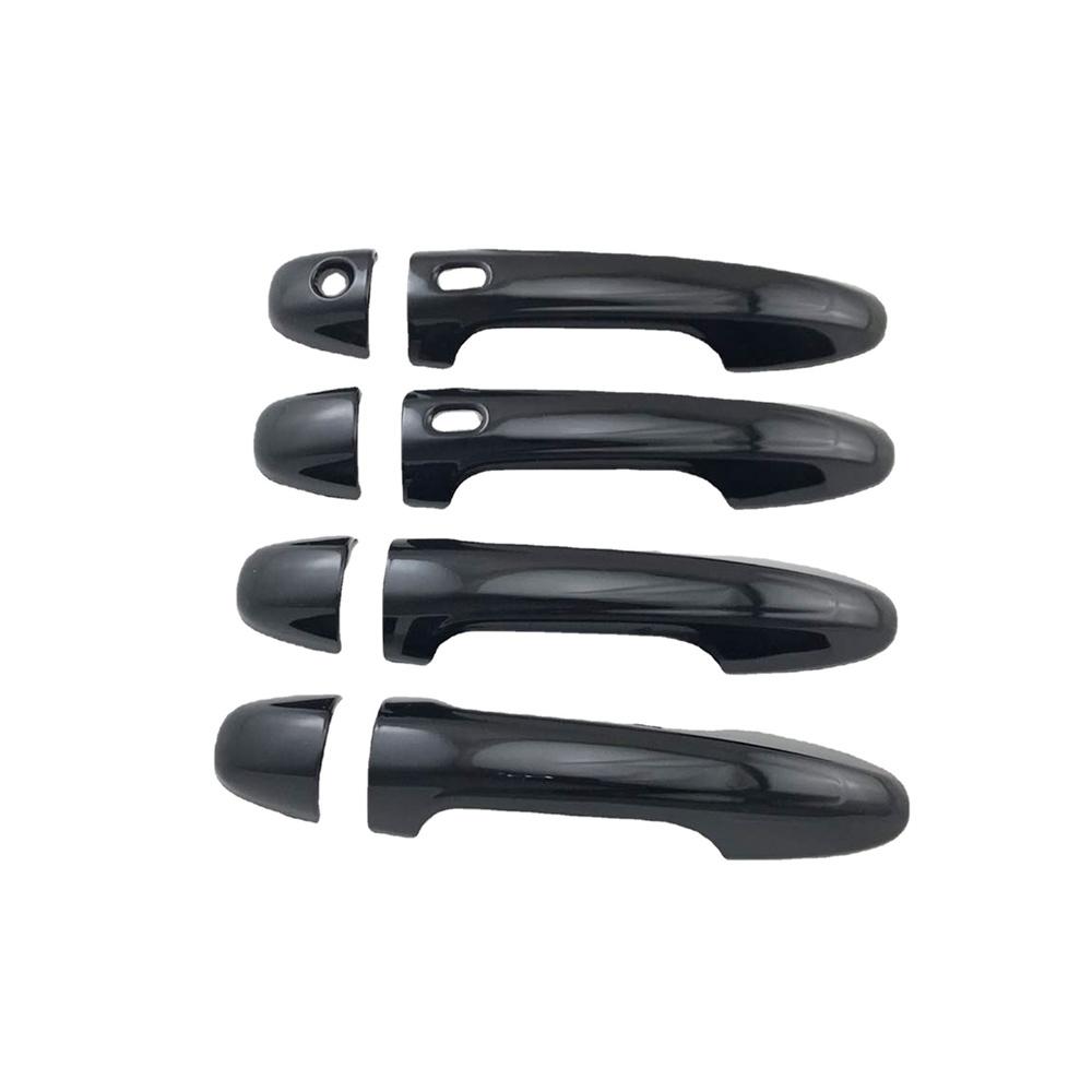 8Pcs Bright Black Door Handle Cover Protector Set For 2015-2020 Toyota Hilux N80