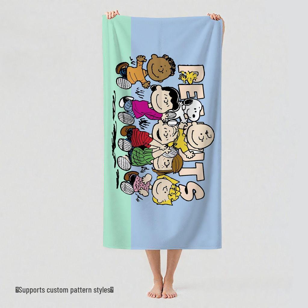 Snoopy Quick-Dry Thick Swimming and Beach Towel - Soft, Absorbent, and Perfect for Sports or Fitness