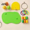 Small Bird Toss Ball Games Parrot Basketball Hoop Toy Interactive Ring Game Play Stand Agility Training Enrichment Toy for Parakeets Cockatiels