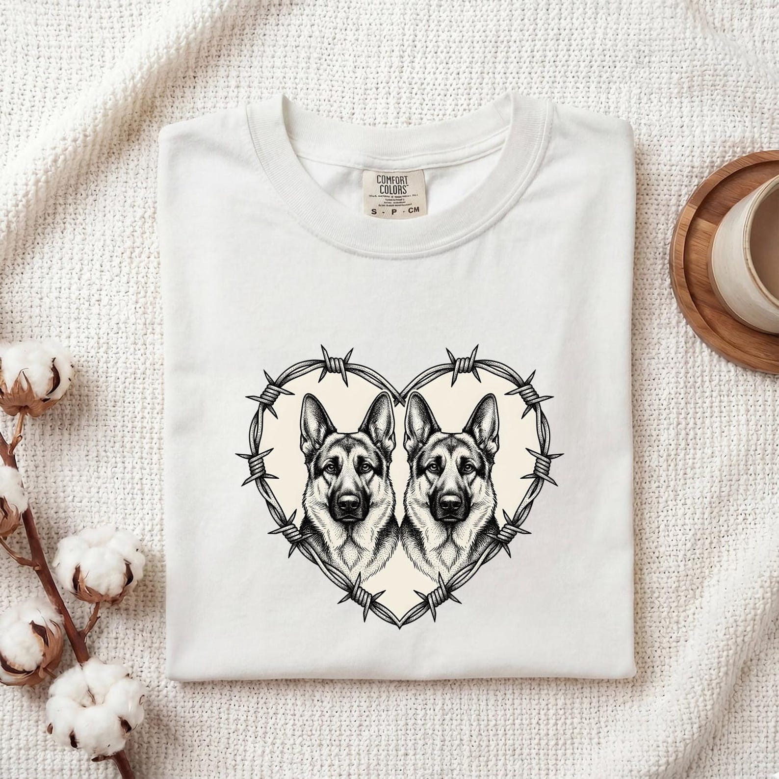 Shepherd Dog Shirt Dog Wildlife Gift Women Line Art Tee Sheepdog T-Shirt Dog Fan Graphic Design Illustration Hand Drawn Heart Shape Tshirt 4XL