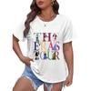 EVELUST Womens Plus Size Country Concert Shirt - Music Festival Graphic Tee World Tour Outfits Fan Lover Letter Print Top