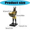 Egyptian Anubis God Resin Statue With Storage Bowl Ancient Mythological Decors Home Office Decoration Holder Tray P9YB