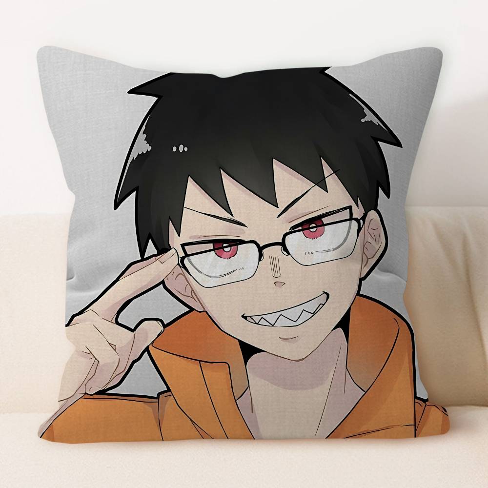 S-Shinra Kusakabe 45*45cm Cushion Cover Pillow Cover Decor Pillowcase Home Pillowcase For Couch Pillow