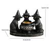 Festive Cat Decor Resin Black Cat Candle Holder with Witch Hat for Indoor Halloween Decor Spooky Tea Light Holder