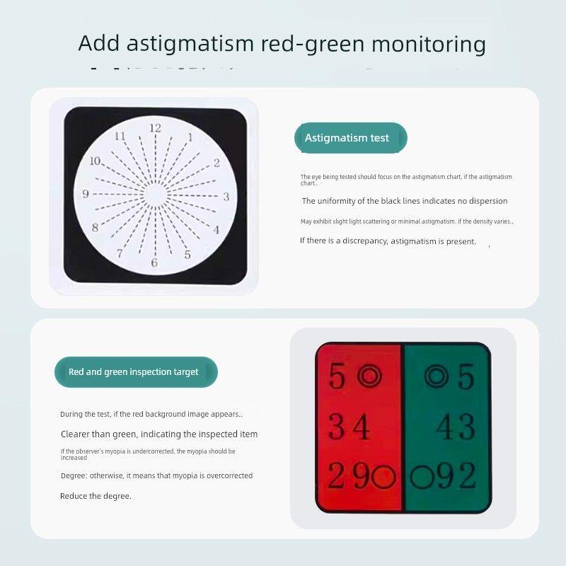 Corfu Vision Chart International Standard Home Use Children's Standard Logarithmic E-Chart Eye Vision Test Optometry Special Use