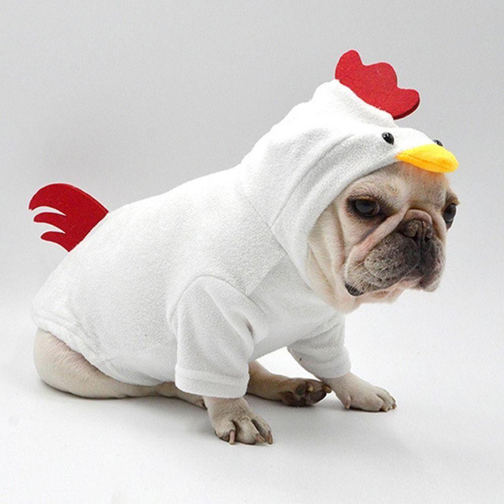 Creative Chicken Shaped Pet Clothes Polyester Dog Cosplay Costume  Pet Dress Accessories