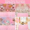 MAQIHAN 6 FT Pink Tulle Table Skirt – Table Skirt Tablecloth for Round Rectangular Tables Made of Tutu Fabric Restaurant Dessert Table Wedding