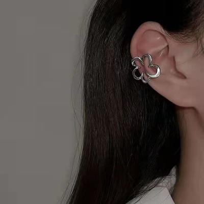 Party Zinc Zinc Alloy Korean Jewelry Accessories Flower Ear Cuff Women Clip Earrings Irregular Ear Clips