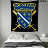 Bosnia and Herzegovina Wall Tapestry Aesthetic Wall Hanging Printed Fabric Blanket Decorative Tapestries for Bedroom Living Room Home Decor