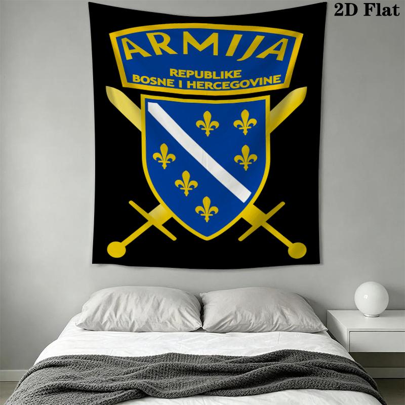 Bosnia and Herzegovina Wall Tapestry Aesthetic Wall Hanging Printed Fabric Blanket Decorative Tapestries for Bedroom Living Room Home Decor