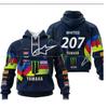 Férfi hosszú ujjú kapucnis pulóver grafikai mintával Streetwear stílusban Vastag pamut keverék Alkalmi viselet