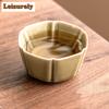 70ml Yaozhou Kiln Celadon Hexagon Tea Bowl Tea Dust Green Master Cup Single Personal Teacup Tasting Tea Chazhan Kung Fu Tea Set