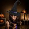 Witch Hat For Halloween Costume Party With Soft Lining Practical Nonwoven Fabric Cosplay Accessories For Kids Adults