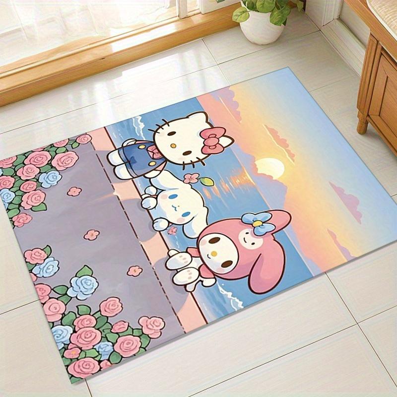 

1 шт. Коврик Hello Kitty и My Melody «Закатный пляж» - Идеально для офиса, идея для подарка!z108 60cm by 90cm