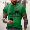 Fashionable Round Neck Short Sleeve Work Clothes Printed Tops For Mens Summer Tops