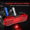 1Pc New Bicycle Smart Auto Brake Sensing Light Waterproof LED Charging Cycling Taillight Bike Rear Light Warn Bicycle Taillight
