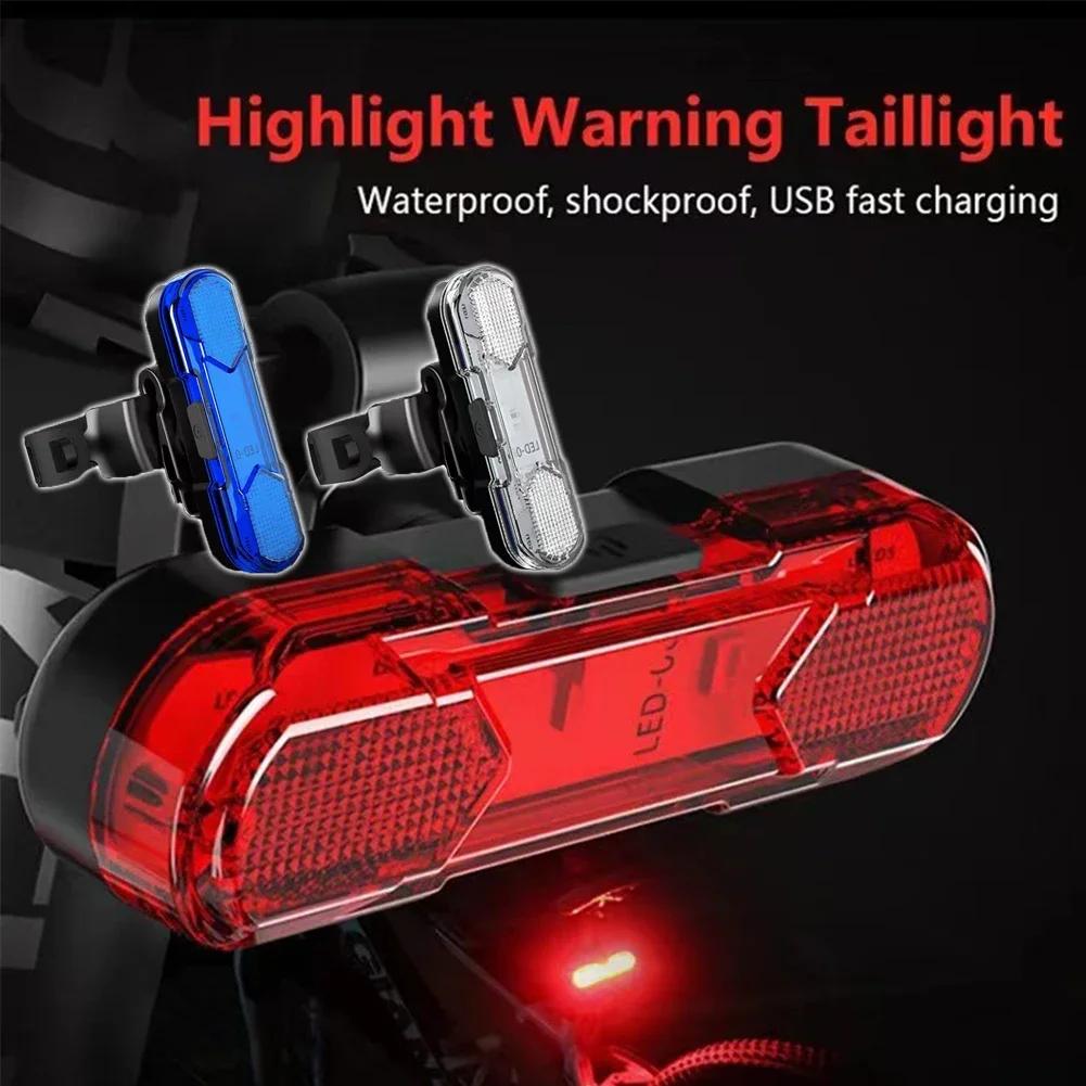 1Pc New Bicycle Smart Auto Brake Sensing Light Waterproof LED Charging Cycling Taillight Bike Rear Light Warn Bicycle Taillight