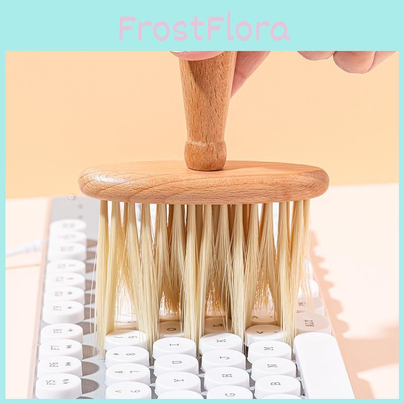 Nylon Bristle Keyboard Cleaning Brush With Beechwood Handle For Home Office And Desk Use