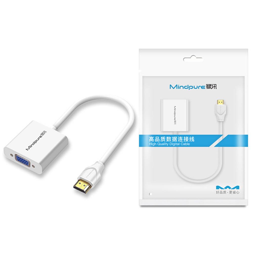 

MINDPURE AD022 1080P/60Hz HDMI Male to VGA Female Adapter Cable for PS4/Xbox/Laptops White