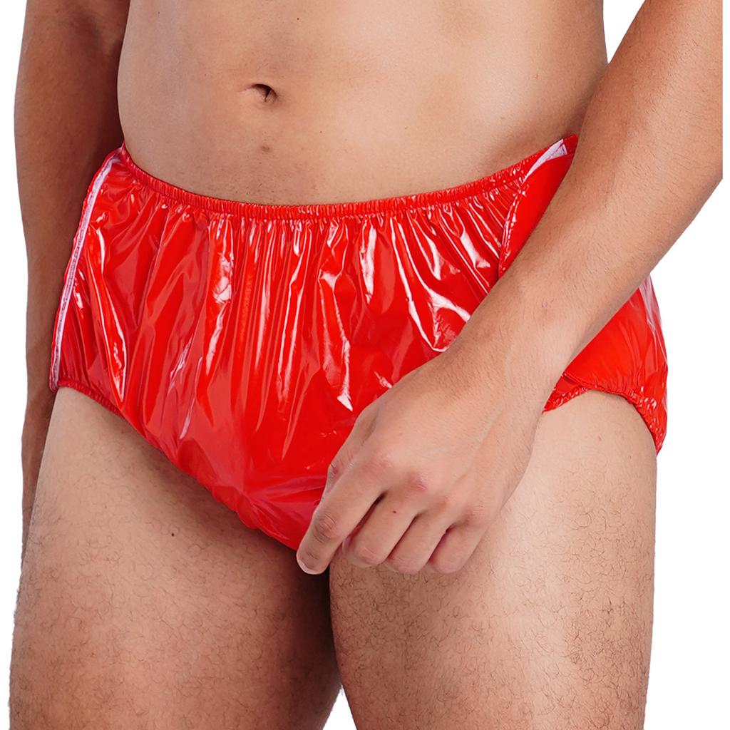 Erwachsene Männer Schwimmwindel L-3XL Wasserdichte Vinyl Wiederverwendbare Inkontinenz Schwimmhose mit Klettverschluss an den Seiten für das Schwimmbad