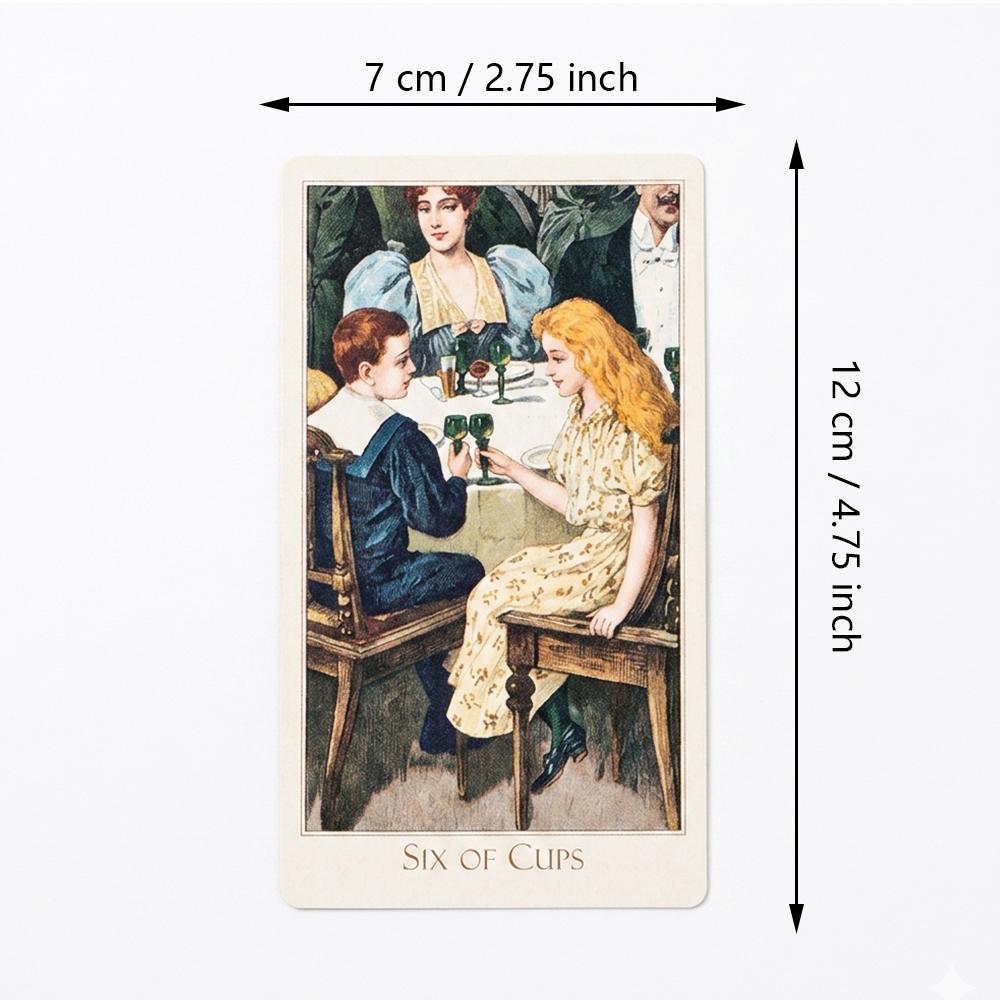 The Victorian Romantic Tarot Deck - 78 Pcs Elegant 19th Century Art Tarot Cards 12*7cm In Rigid Box, Double-embossed Cardstock