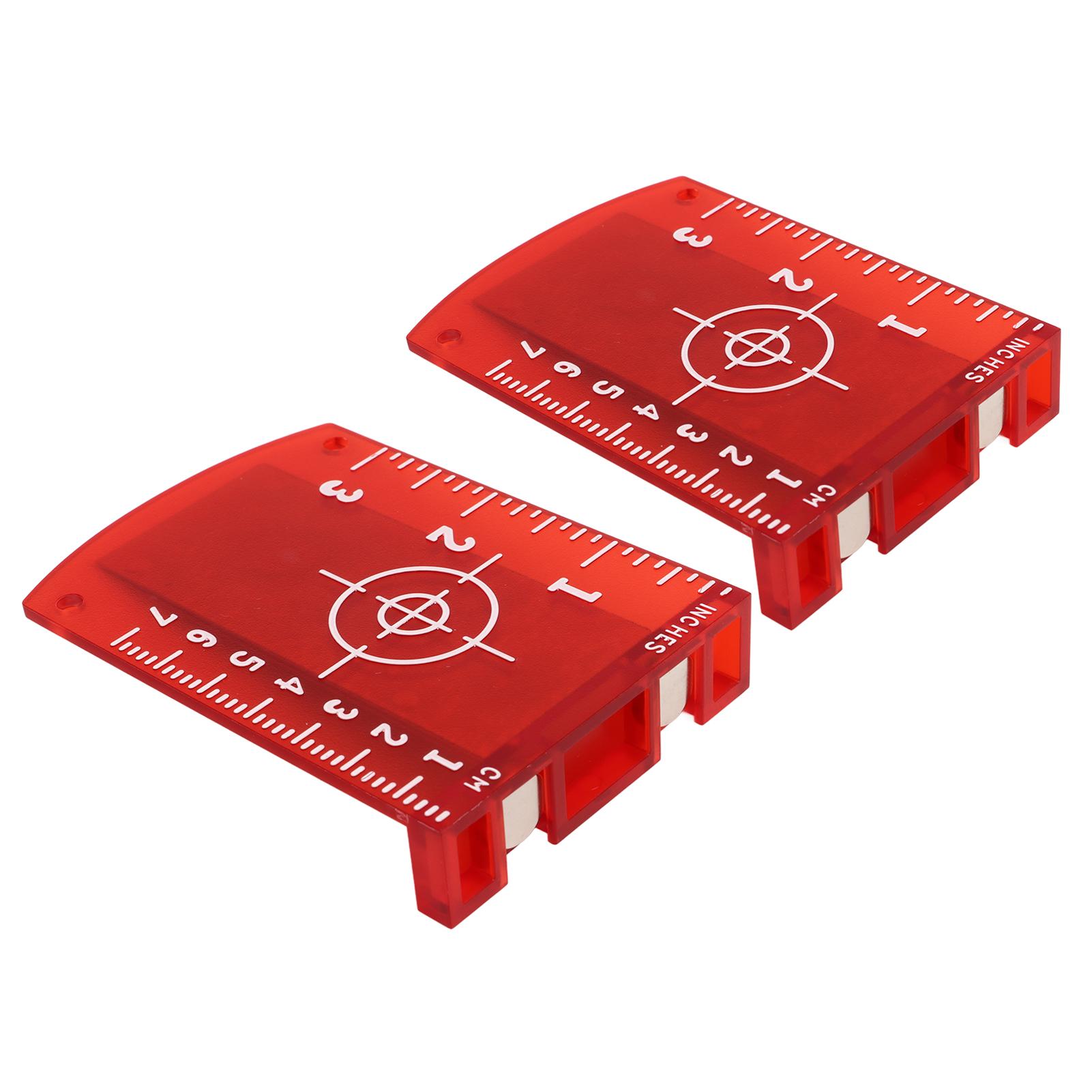 2 Piezas Diana Láser Alta Visibilidad Plástico de Ingeniería ABS Placa Diana Láser Magnética Tarjeta red