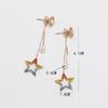 Korean Fashion Rhinestone & Pearl Star Earrings