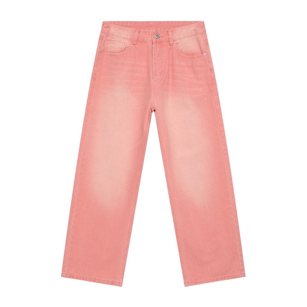 Pánské džíny Nové korejské osobnostní rovné široké nohavice Módní vintage pánské kalhoty