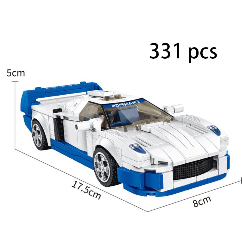 Auto da Corsa di Città Modello Blocchi da Costruzione Mattoncini Fai da Te MOC Giocattolo Classico Rally Sportivo Super Pilota Veicolo Regalo di Natale Tecnica