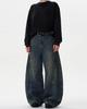 American Retro Washed Distressed Wide-Leg Jeans - Unisex Casual Trend
