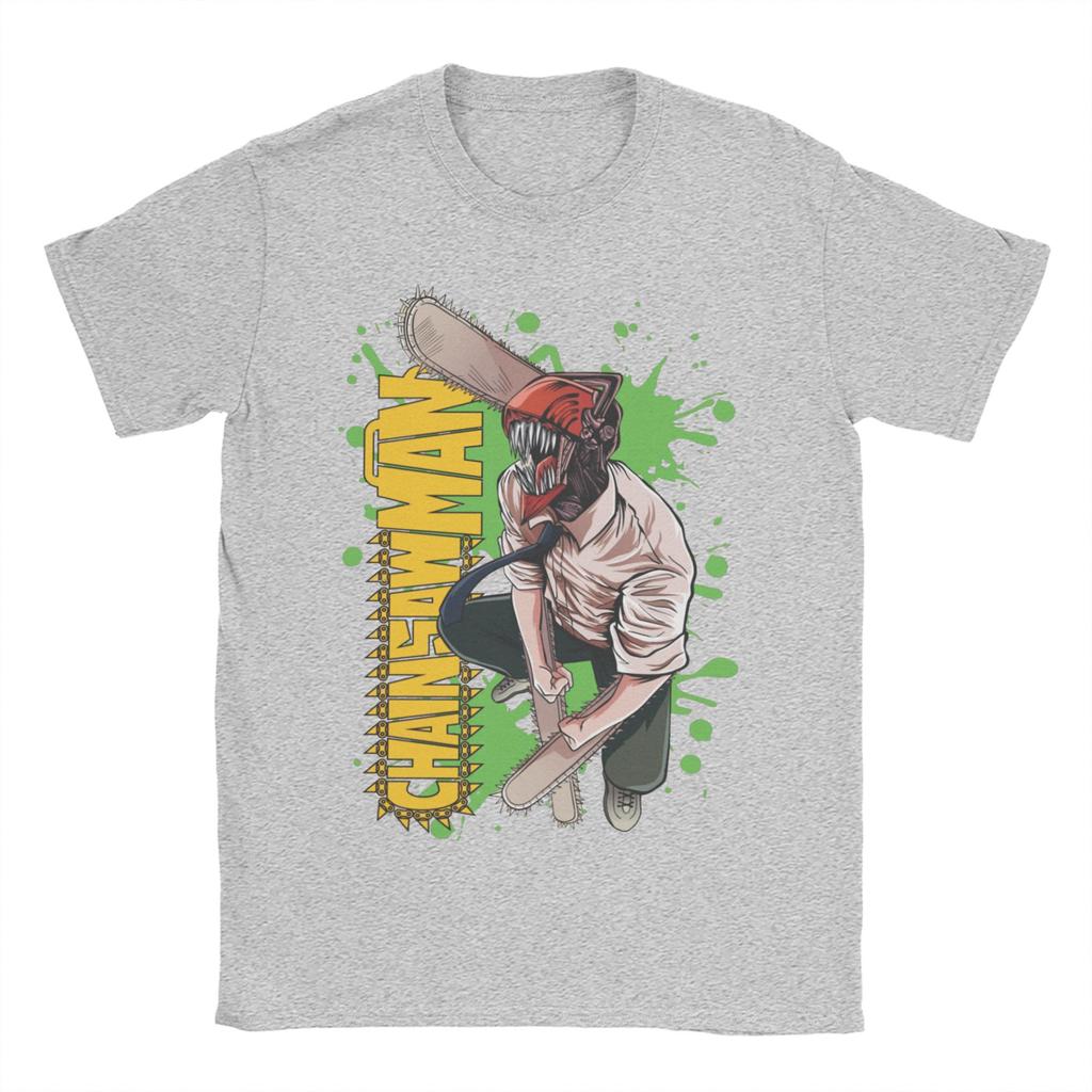 Men Women's T-Shirts Chainsaw Man Manga Anime Art Leisure Cotton Tees  Chainsawman Denji Makima T Shirts Round Neck Tops Printed