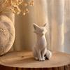 Schreibtischskulpturen für das Büro 3D-gedruckte minimalistische Fuchs-Skulptur, elegante Figur, mattes modernes zeitgenössisches Wohnzimmer-Dekor-Ornament Eingangsbereich