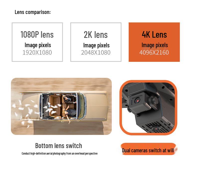 Cross-border E88PRO K3 E99 Drone: 4K HD Dual-Camera Quadcopter for Aerial Photography E525