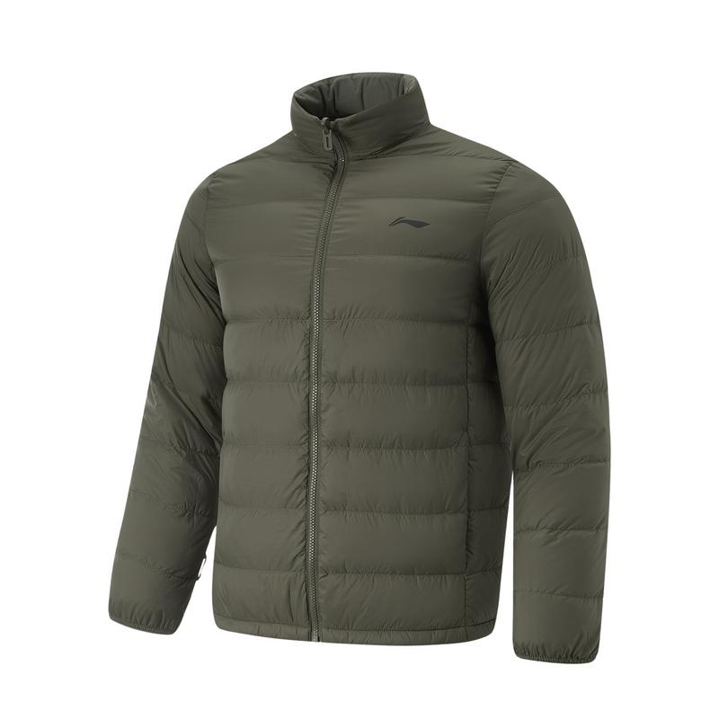 Li-Ning Comfortable Casual Minimalist Three-In-One Hooded Warm Down Jacket Men Jackets Green AWBU063-5