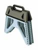 Kakusei Folding Step x x 100kg Load with motte notte Stool, 39.5cm 27.2cm 23.5cm, Blue, Capacity, Handle, Compact, Non-Slip, Indoor/Outdoor Use, MN-01