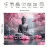 2D Zen Buddha Tapestry Cherry Blossom Waterfall Backdrop Cloth for Living Room