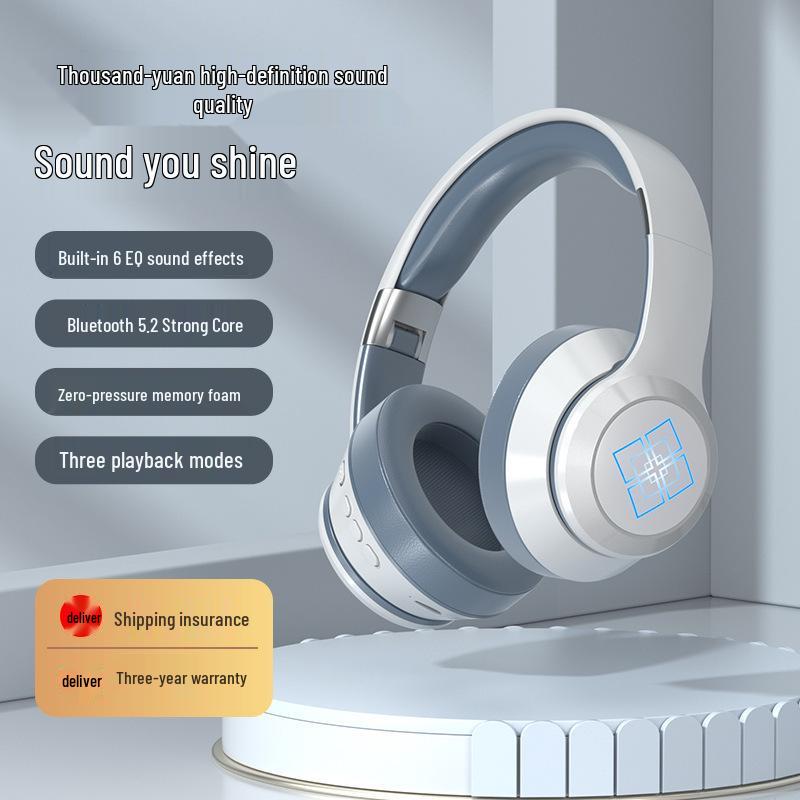 New Luminous Over-Ear Bluetooth Gaming Headset with Heavy Bass