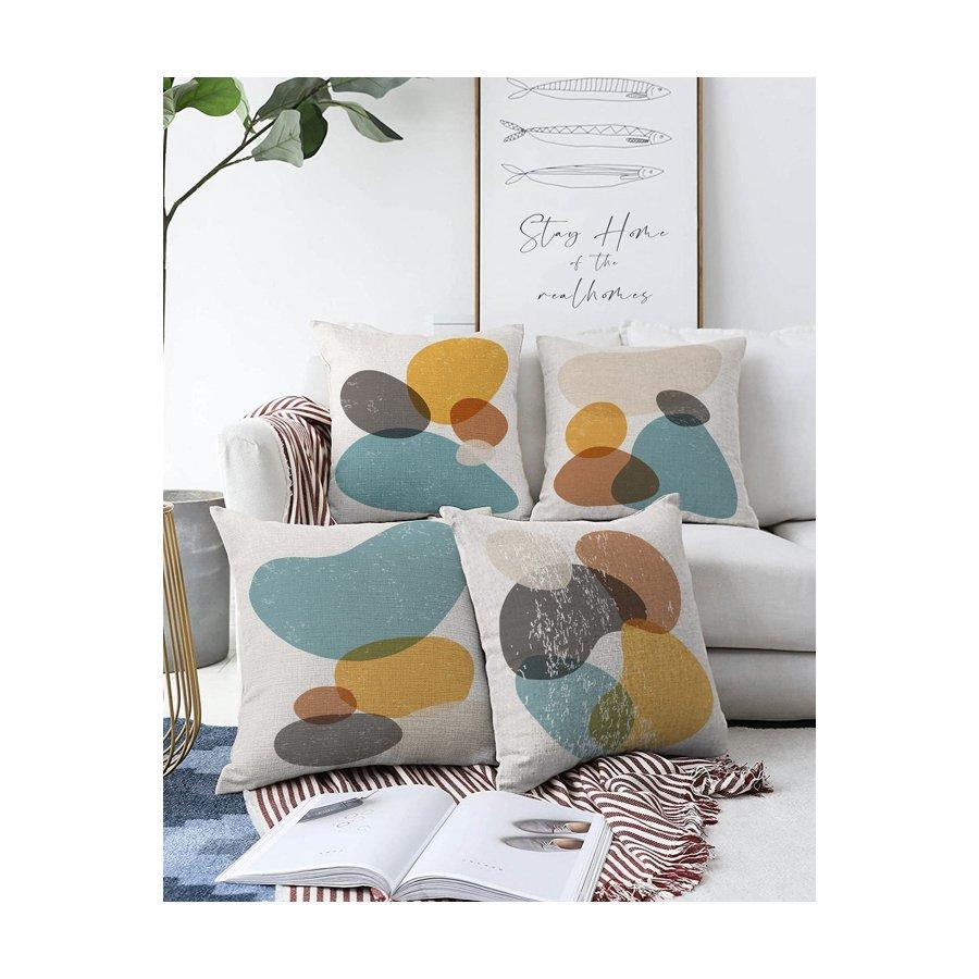 Set di 4 federe per cuscini stampate in digitale