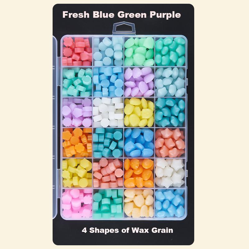 

Коробка восковых гранул для сургучной печати 24 цветов, Премиальные восковые гранулы для сургучной печати, Звездная восковая коробка для штампа для сургучной печати, Упаковка подарков, Приглашение на свадьбу