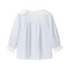 Spring 2025 Women's Fashion: European & American Style Peter Pan Collar Embroidered Shirt